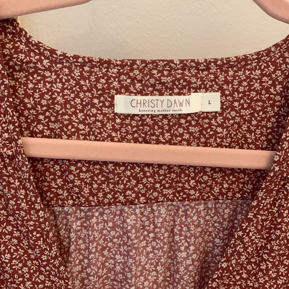 Christy Dawn Heart Floral the Dawn Midi Dress - Like New - Picture 2 of 6